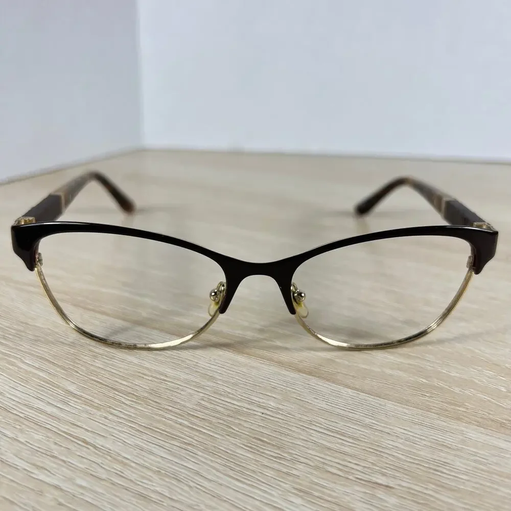 Versace Mod.1233-Q 1344 Eyeglasses Brown Metal Frames Only 53-17
